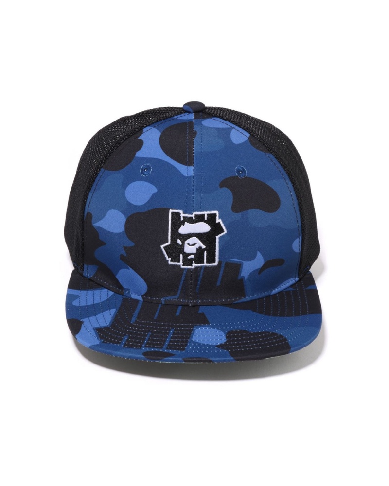 Chapeaux Bape X UNDFTD Mesh Bleu Marine Bleu Homme | KBB-36515268